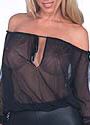 Mesh Peasant Top