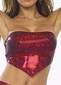 Metallic Glitter Lace-Up Napkin Top