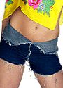 Frayed Fold Top Hot Shorts