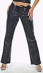 Pleather Lace-Up Pants