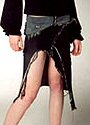 Stretch Denim Knee Skirt