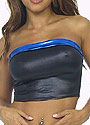 Wet-Look Tube Top w/Metallic Band