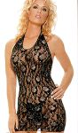 Halter Lace Mini Dress
