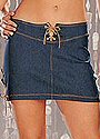 Stretch Denim Mini Skirt