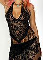 Lace Halter Fringe Top