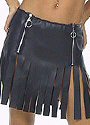 Pleather Fringe Skirt