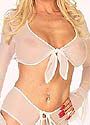 Mesh Tie Front Top