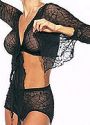 Spider Web Lace Crop Top & Shorts Set