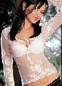 Floral Fishnet Peasant Blouse
