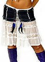 Jean and Lace Knee Skirt