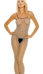 Fishnet V Back Bodystocking