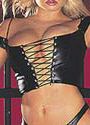 Leather Peasant Girl Bustier