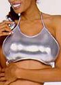 Metallic String Halter Top