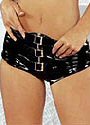 Patent Zip-up Short Shorts