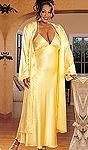 Plus Size Charmeuse and Lace Gown