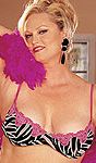 Plus Size Stretch Animal Print Demi-Bra