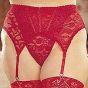 Plus Size Shiny Stretch Lace Garter belt