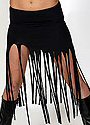 Stretch Long Fringe Skirt