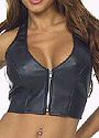 Pleather Racerback Tank Top
