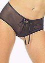 Mesh Tie Front Micro Hot Pants