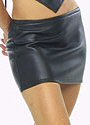 Pleather 11" Mini Skirt