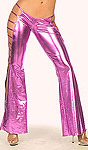 Metallic Strappy Hipster Pants