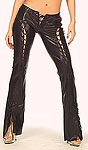 Clear Dot Laced Slashes Pants