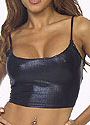 Clear Dot Lace-Up Crop Top