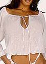 Gauze Peasant Top