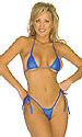 Wet-Look Tie Side Bikini