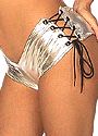 Metallic Side lace Up V Shorts