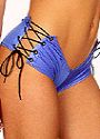 Wet-Look Side Lace Up V Shorts