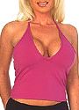 Tactel V-Neck Spaghetti Halter Top