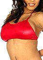Wet-Look String Halter Top