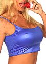 Wet-Look String Tank Top