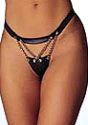 Leather and Chain Thong