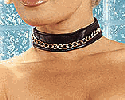 Leather and Chain Choker