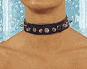 Leather Spiked Choker