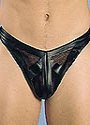 Mens Leather and Fishnet Thong