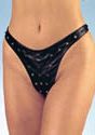 Leather Studded Thong