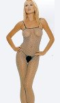 Fishnet V Back Bodystocking