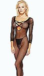 Seamless Long Sleeve Open Crotch Bodystocking