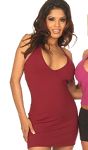 Tactel V-Neck Spaghetti Halter Dress