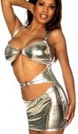 Metallic Diamond Ring Dress