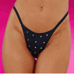 Leather G String with Rivets 2 202