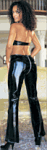 Vinyl Straight Leg Pants