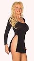 Long Sleeve Super Slit Slinky Dress