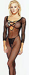 Seamless Long Sleeve Open Crotch Bodystocking