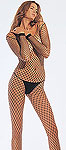Lycra Long Sleeve Open Crotch Bodystocking