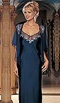 Embroidered Charmeuse Gown